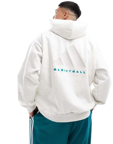 Adidas Basketball - Sweat à capuche oversize - chiné - Adidas Performance - Modalova