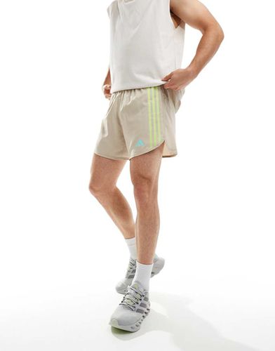 Adidas Running - Own the Run - Short à 3 bandes - Beige - Adidas Performance - Modalova