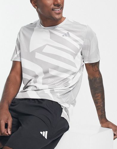 Adidas Running - Own The Run - T-shirt à imprimé abstrait - Blanc - Adidas Performance - Modalova