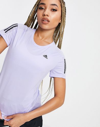 Adidas Running - T-shirt à trois bandes - Lilas - Adidas Performance - Modalova