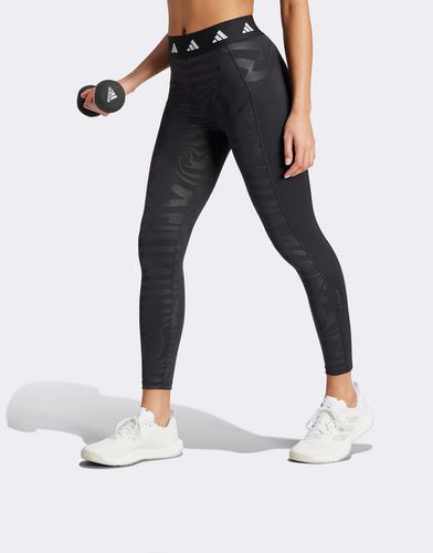 Adidas - Techfit - Legging imprimé longueur cheville - Adidas Performance - Modalova