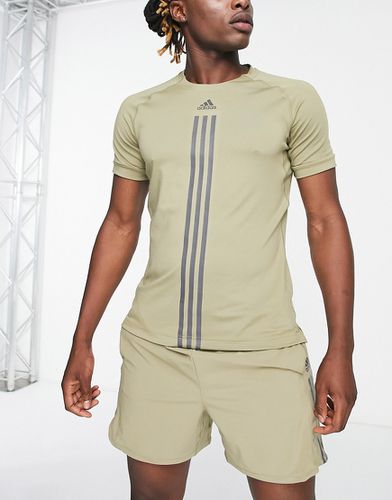Adidas Training - Alpha Strength - T-shirt à 3 bandes - Kaki - Adidas Performance - Modalova