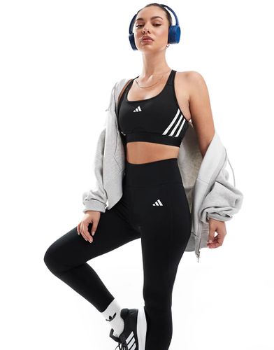 Adidas Training - Essentials - Brassière de sport maintien intermédiaire à logo 3 bandes - Adidas Performance - Modalova