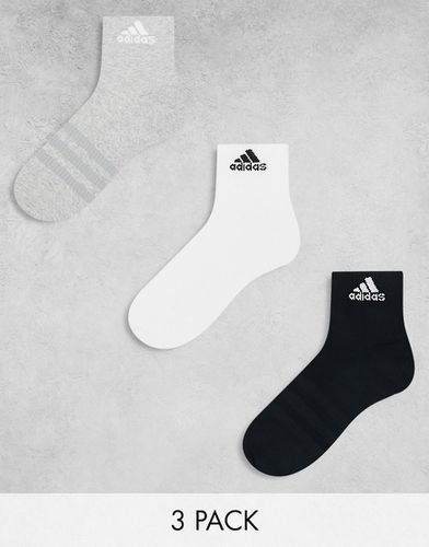 Adidas Training - Lot de 3 paires de socquettes - Noir, blanc et gris - Adidas Performance - Modalova
