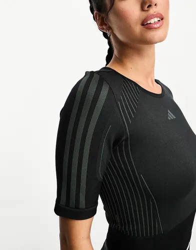 Adidas Training - T-shirt crop top sans coutures en Aeroknit - Adidas Performance - Modalova