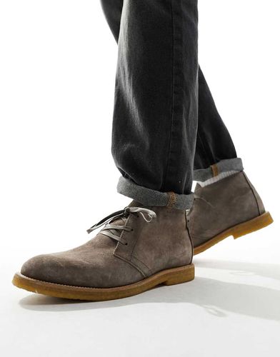 Bilton - Bottines en daim à lacets - Taupe - Allsaints - Modalova