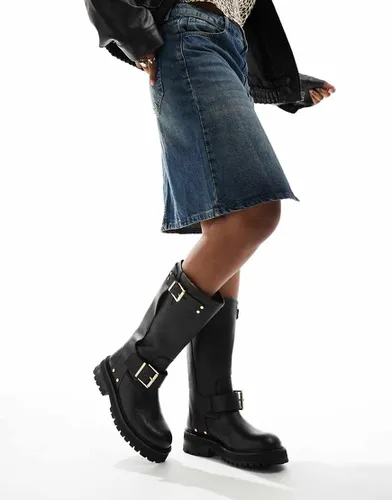 Tay - Bottes en cuir style motard avec boucles - Allsaints - Modalova