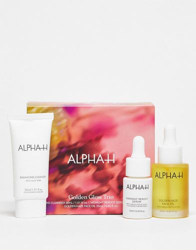 Alpha-H - Golden Glow Trio - Coffret nettoyant, sérum et huile pour le visage (28 % d'économie) - Alphah - Modalova
