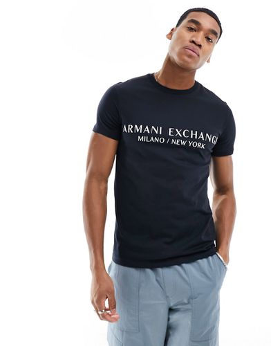 T-shirt avec logo linéaire - Armani Exchange - Modalova