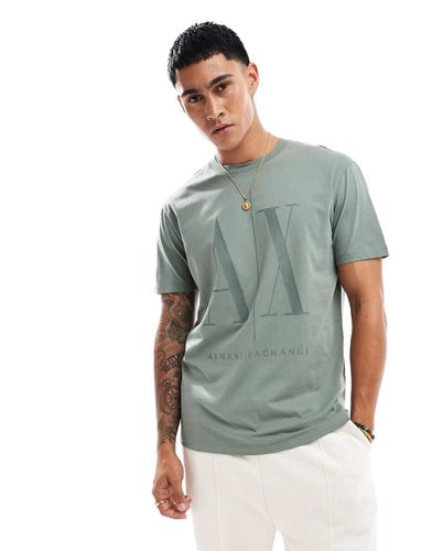 T-shirt avec logo sur la poitrine - Armani Exchange - Modalova