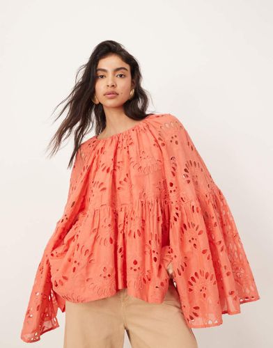 Top  smocks oversize en broderie anglaise d'organdi - Arrange - Modalova