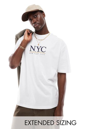 ASOS DESIGN - T-shirt oversize à imprimé NYC sur la poitrine - Asos Design - Modalova