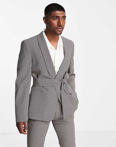 ASOS DESIGN - Veste de smoking coupe skinny à jacquard géométrique - Asos Design - Modalova