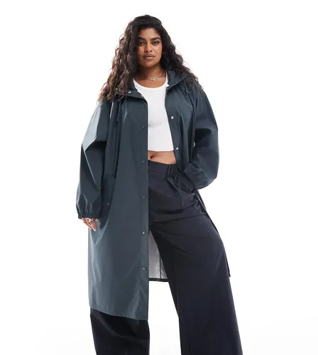 ASOS DESIGN Curve - Parka imperméable caoutchoutée - Minuit - Asos Curve - Modalova