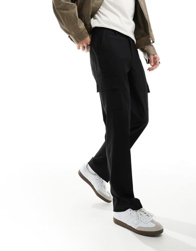 ASOS DESIGN - Pantalon droit habillé à poches cargo - Asos Design - Modalova