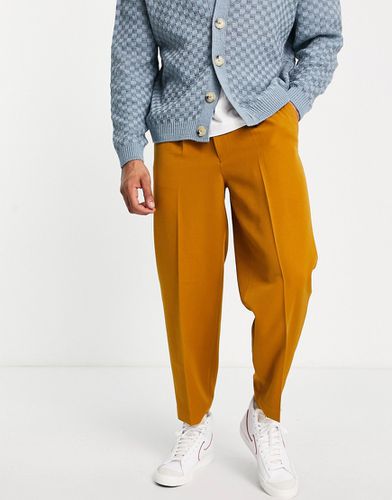 ASOS DESIGN - Pantalon habillé coupe fuselée oversize - Camel - Asos Design - Modalova