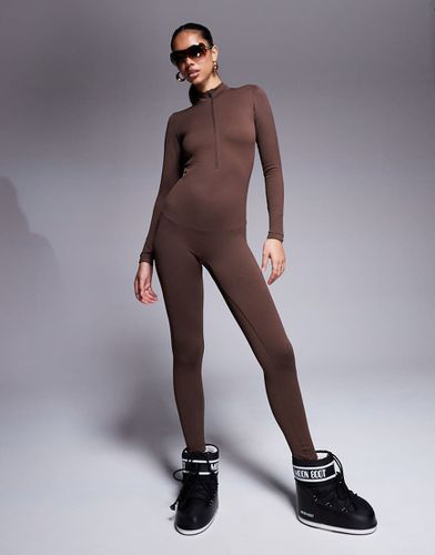 Combinaison sous-vêtement de ski thermique sans coutures - Marron - Asos 4505 - Modalova