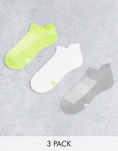 Lot de 3 paires de chaussettes de sport griffées avec propriétés antibactériennes - Asos 4505 - Modalova