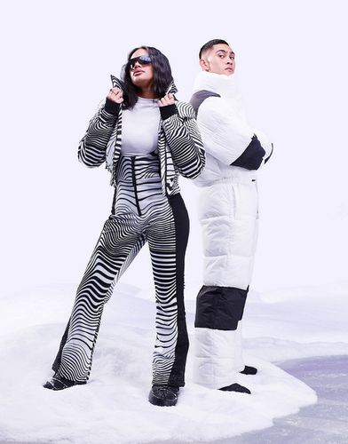 Salopette de ski imprimée - Noir et blanc - Asos 4505 - Modalova