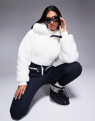 Ski - Combinaison avec empiècements en fausse fourrure et jambes skinny - Noir et blanc - Asos 4505 - Modalova