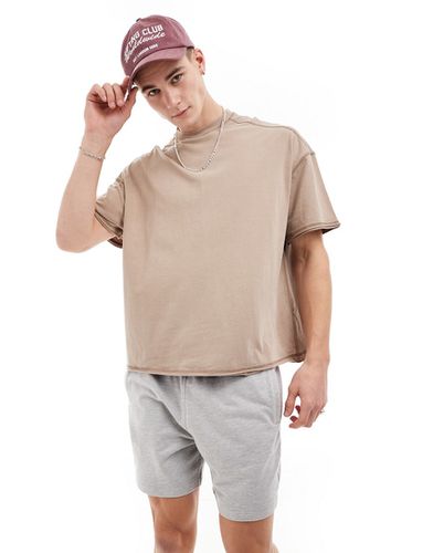 T-shirt oversize en coton'séchage rapide - Sable délavé - Asos 4505 - Modalova