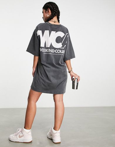 ASOS - Weekend Collective - Robe t-shirt à logo WCA - Charbon - Asos Weekend Collective - Modalova