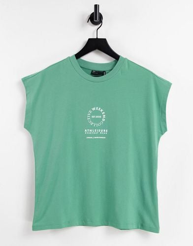 ASOS - Weekend Collective - T-shirt sans manches d'ensemble à logo - Kaki délavé - ASOS Weekend Collective - Modalova