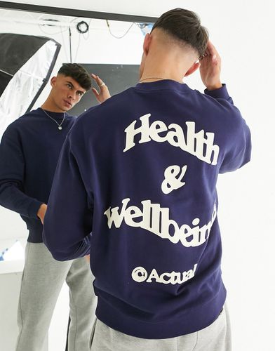 ASOS Actual - Sweat oversize avec imprimé Health and Wellbeing au dos - Asos Design - Modalova