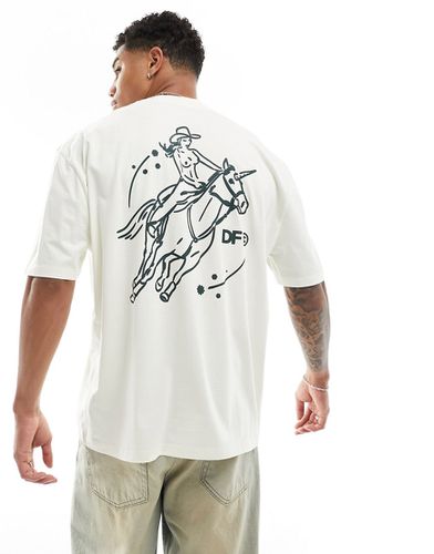 ASOS - Dark Future - T-shirt oversize à imprimé cowboy au dos - Asos Design - Modalova