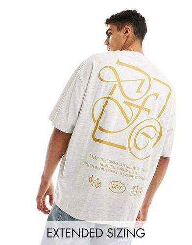 ASOS - Dark Future - T-shirt oversize avec inscription au dos - chiné - Asos Design - Modalova