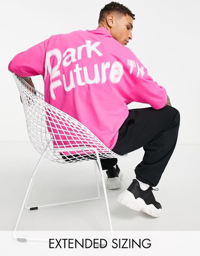 ASOS Dark Future - T-shirt oversize avec logo imprimé effet flou - vif - Asos Design - Modalova