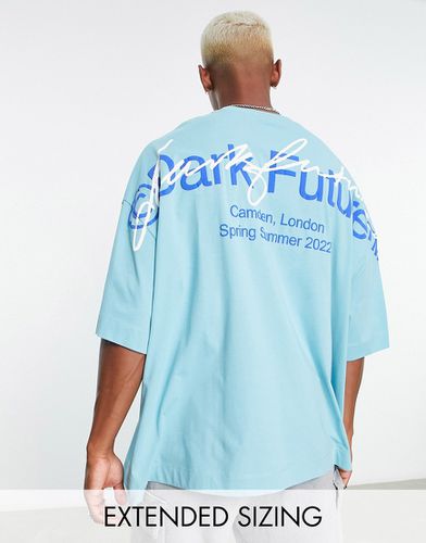 ASOS Dark Future - T-shirt oversize d'ensemble avec grand logo superposé aux épaules - vif - Asos Design - Modalova