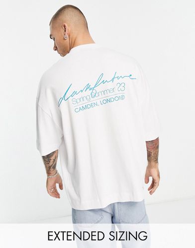 ASOS - Dark Future - T-shirt oversize en jersey épais à logos - Asos Design - Modalova