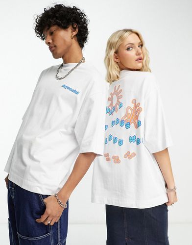 ASOS Daysocial - T-shirt unisexe oversize en jersey épais avec slogan graphique imprimé au dos - Asos Design - Modalova