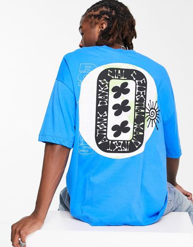 ASOS - Daysocial - T-shirt oversize avec logo et imprimés graphiques - vif - Asos Design - Modalova