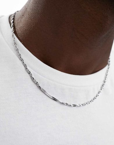 Collier texturé torsadé à maillons en acier inoxydable étanche - Asos Design - Modalova