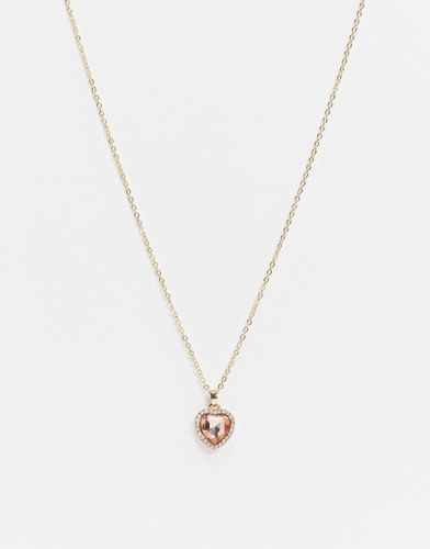 Collier à pendentif caur rose - Asos Design - Modalova