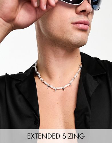 Collier avec fausses perles 6 mm et picots - Asos Design - Modalova