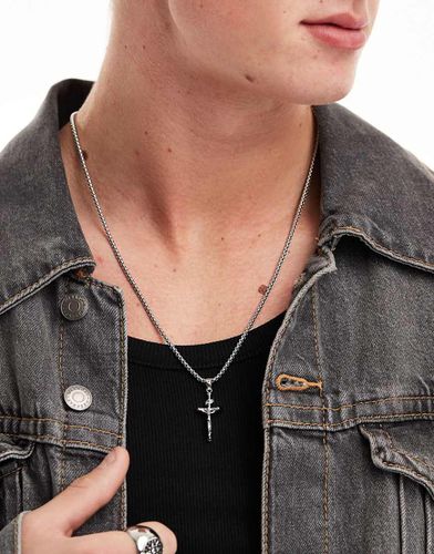 Collier chaîne à pendentif croix - Asos Design - Modalova