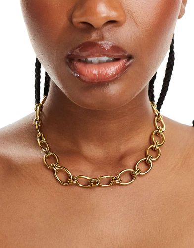 Collier en acier inoxydable imperméable à maillons variés - Asos Design - Modalova