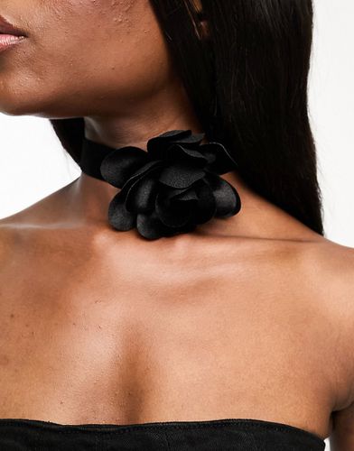 Collier ras de cou avec détail fleur - Asos Design - Modalova