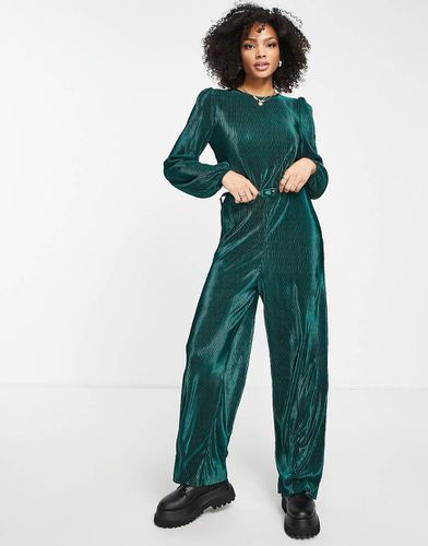 Combinaison plissée à manches longues et ceinture - forêt - Asos Design - Modalova