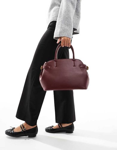 Cabas style workwear avec compartiment intérieur et boucles - Bordeaux - Asos Design - Modalova