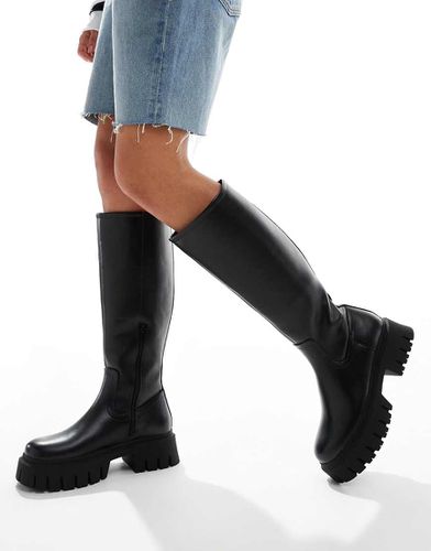 Carter - Bottes plates chunky hauteur genoux - mat - Asos Design - Modalova