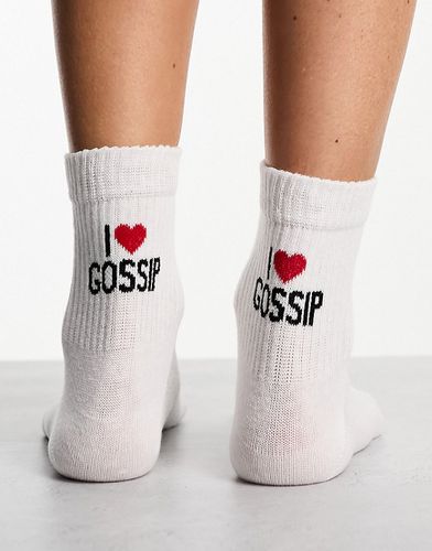 Chaussettes à inscription I Love Gossip - cassé - Asos Design - Modalova