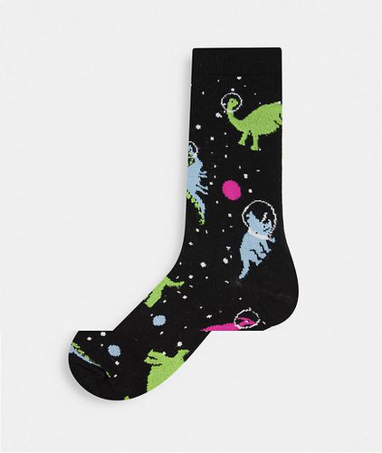 Chaussettes mi-hautes à imprimé dinosaures de l'espace - Asos Design - Modalova