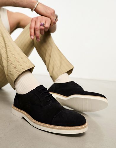 Chaussures Oxford en daim à lacets avec semelle contrastante - Asos Design - Modalova