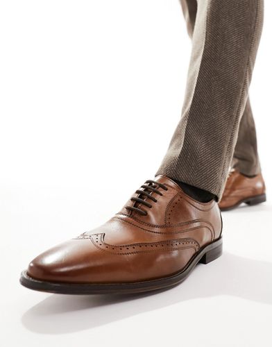 Chaussures richelieu à lacets en cuir - Fauve - Asos Design - Modalova