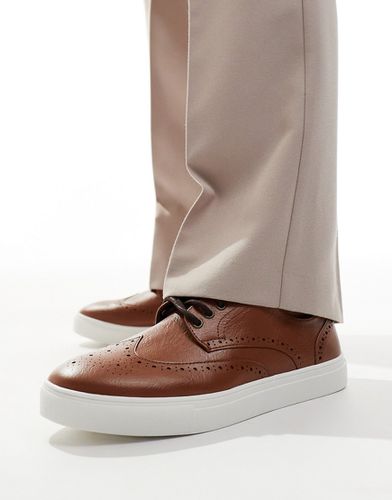 Chaussures richelieu à lacets en imitation cuir - Fauve - Asos Design - Modalova