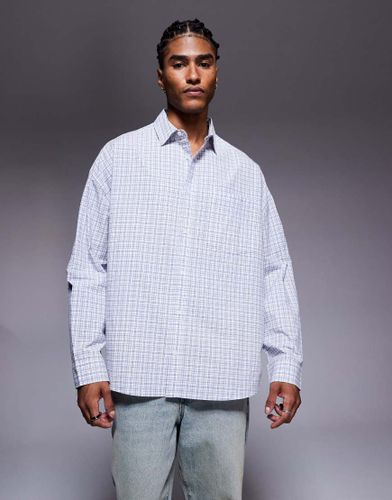 Chemise  carreaux oversize - Bleu - Asos Design - Modalova